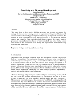 Strategy and Creativity