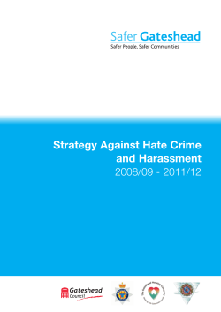 Strategy Against Hate Crime and Harassment