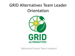 GRID Alternatives Team Leader Orientation