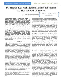 Distributed Key Management Scheme for Mobile Ad-Hoc Network
