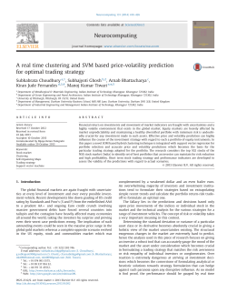 A real time clustering and SVM based price-volatility