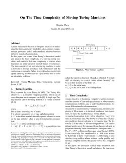 On The Time Complexity of Moving Turing Machines