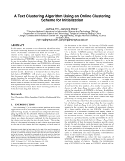 A Text Clustering Algorithm Using an Online Clustering