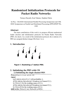 Randomized Initialization Protocols for Packet Radio Networks