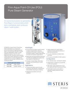 Finn-Aqua Point-Of-Use (POU) Pure Steam Generator