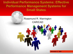 Improving Individual Performance Systems