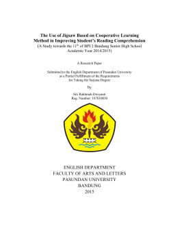 The Use of Jigsaw Based on Cooperative Learning