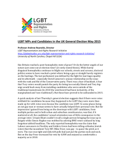 LGBT MPs and Candidates in the UK General Election