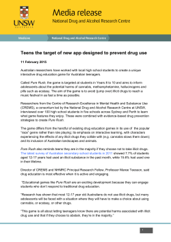 Pure rush media release FINAL - Centre of Research Excellence