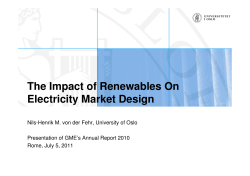 The Impact of Renewables On Electricity Market Design