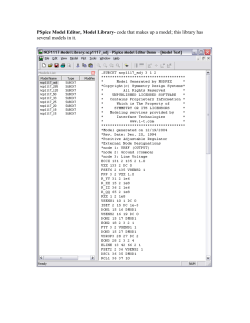 PSpice Model Editor, Model Library