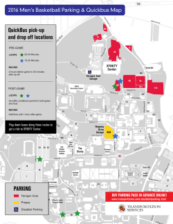 Mens Basketball Parking and Quickbus Map
