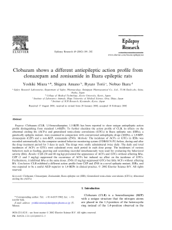 Clobazam shows a different antiepileptic action