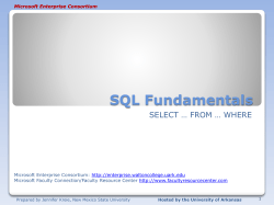 Database Fundamentals - University of Arkansas