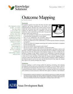 Outcome Mapping - Asian Development Bank