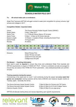 Introduction to Schools Water Polo 2017
