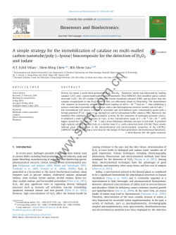 A simple strategy for the immobilization of catalase on