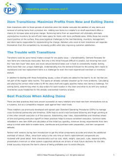 Item Transitions: Maximize Profits from New and Exiting Items The