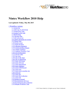 Nintex Workflow 2010 Help
