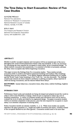 The Time Delay to Start Evacuation - International Association for