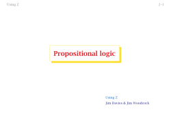 Propositional logic - IISc-SERC