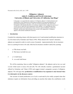 Adjuncts-lsa - Princeton University