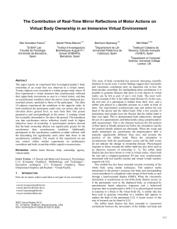 The Contribution of Real-Time Mirror Reflections of Motor Actions on