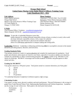 Cadet NAME [LAST, First]: Period: _____ Orange High School