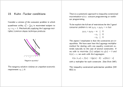 15 Kuhn -Tucker conditions