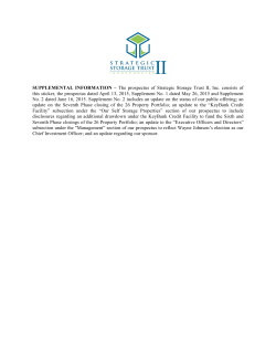 The prospectus of Strategic Storage Trust II, Inc. consists of this