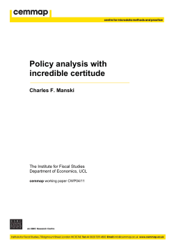 Policy analysis with incredible certitude
