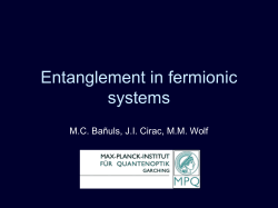 Entanglement in fermionic systems