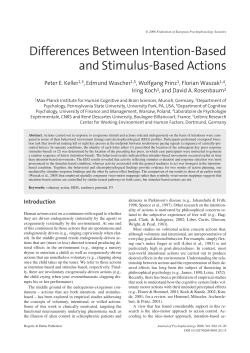Differences Between Intention-Based and Stimulus