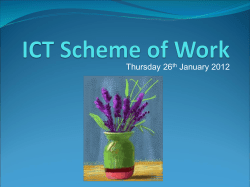 ICT Scheme of Work Jan 2012
