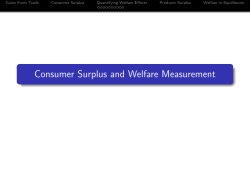 Consumer Surplus and Welfare Measurement