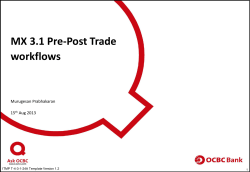 Post Trade Workflow