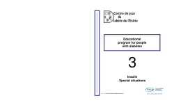 Insulin Special situations Educational program for people with