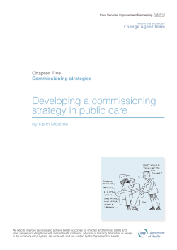Developing a commissioning strategy in public care