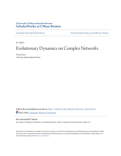 Evolutionary Dynamics on Complex Networks