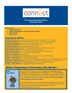 Important Dates What`s Happening in