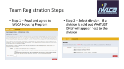 Team Registration Help