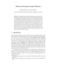 Theorem Proving in Large Theories*