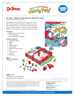 Dr. Seuss - Thing Two and Thing One Whirly Fun! Game