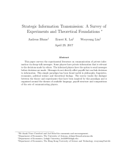 Strategic Information Transmission: A Survey of Experiments and