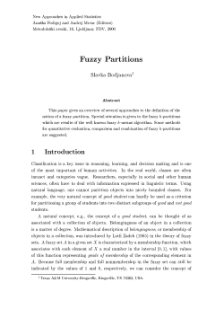 Fuzzy partitions
