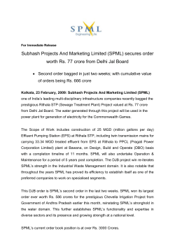 SPML secures order worth Rs.77 crore from Delhi Jal Board