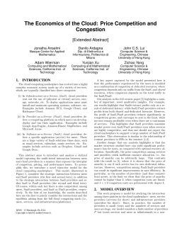 The Economics of the Cloud: Price Competition and Congestion