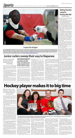 Hockey player makes it to big time