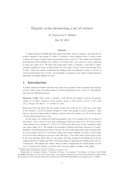 Disjoint cycles intersecting a set of vertices