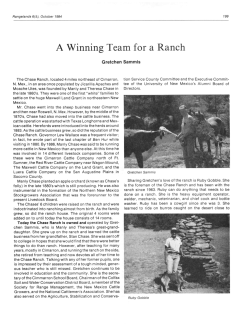 A Winning Team for a Ranch - Journals at the University of Arizona